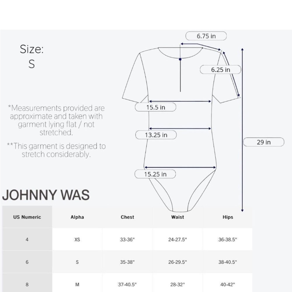 NWT Johnny Was | Blue Fly Neoprene One Piece Swimsuit | S | MSRP $298 - Picture 9 of 9